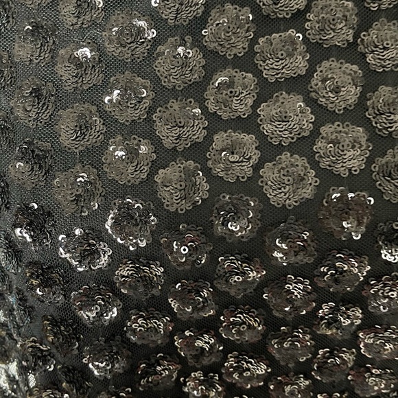 Laundry by Shelli Segal blouson open back black beaded cocktail dress - Picture 4 of 9